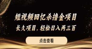 短视频回忆杀撸金项目，长久项目，轻松日入两三张【揭秘】-优优云创网