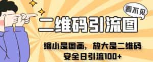 看不见二维码的引流图，缩小是图画，放大是二维码，安全日引流100+-优优云创网