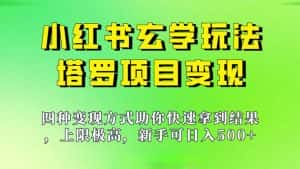 (7079期)新手也能日入500的玩法,上限极高,小红书玄学玩法,塔罗项目变现大揭秘-优优云创网