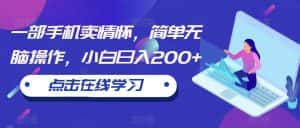 一部手机卖情怀,简单无脑操作,小白日入200+【揭秘】-优优云创网
