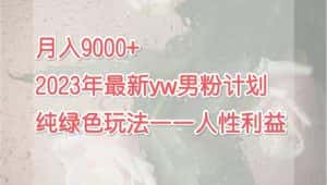 (7111期)月入9000+2023年9月最新yw男粉计划绿色玩法——人性之利益-优优云创网