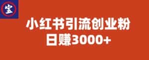 宝哥小红书引流创业粉,日赚3000+【揭秘】-优优云创网
