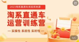 冠东·2023淘系直通车高级系统课，​实操性，系统性，实时性，直通车完整体系教学-优优云创网