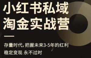 小红书私域淘金实战营,存量时代,把握未来3-5年的红利-优优云创网