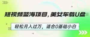 短视频蓝海项目,美女车载U盘,轻松月入过万,适合0基础小白【揭秘】-优优云创网