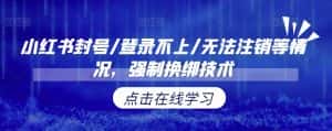 小红书封号/登录不上/无法注销等情况，强制换绑技术【揭秘】-优优云创网