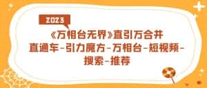 （7251期）《万相台-无界》直引万合并，直通车-引力魔方-万相台-短视频-搜索-推荐-优优云创网
