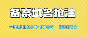 （7277期）【全网首发】备案域名抢注，一单利润300-500元，需求量大-优优云创网