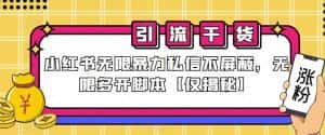 小红书无限暴力私信不屏蔽，无限多开脚本【仅揭秘】-优优云创网