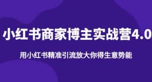 【推荐】小红书商家博主精准引流实战营4.0,用小红书放大你的生意势能-优优云创网