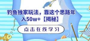 钓鱼独家玩法，靠这个思路年入50w+【揭秘】-优优云创网