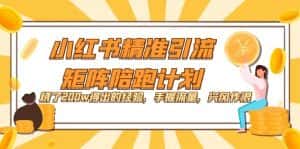(7381期)小红书精准引流·矩阵陪跑计划:烧了200w得出的经验,手握流量,兴风作浪!-优优云创网