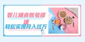 (7385期)紧跟时代发展,婴儿辅食账号搭建,轻松实现月入过万(教程+素材)-优优云创网