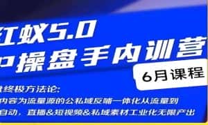 红蚁5.0IP操盘手内训营,IP操盘终极方法论-优优云创网