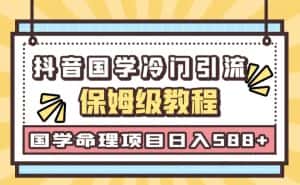 日引流50+,轻松日入500+,抖音国学玄学神秘学最新命理冷门引流玩法,无脑操作【揭秘】-优优云创网