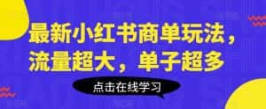 最新小红书商单玩法,流量超大,单子超多【揭秘】-优优云创网