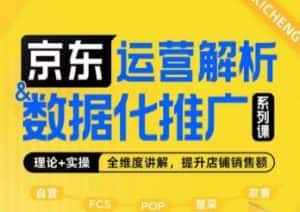 京东运营解析与数据化推广系列课,全维度讲解京东运营逻辑+数据化推广提升店铺销售额-优优云创网