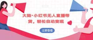 大陆·小红书无人直播带货，轻松自动变现-优优云创网