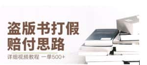最新盗版书赔付打假项目,一单利润500+【详细玩法视频教程】【仅揭秘】-优优云创网
