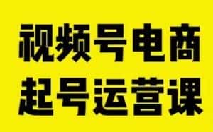 视频号电商起号运营课,教新人如何自然流起号,助力商家0-1突破-优优云创网