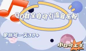QQ群全自动引流音乐粉,单账号一天轻松引流30+-优优云创网
