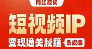 网红校长短视频IP变现通关秘籍｜系统课，产品篇，短视频篇，商业篇，私域篇，直播篇-优优云创网