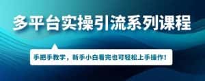 多平台引流实操系列课程，新手小白看完也可轻松上手进行引流操作-优优云创网