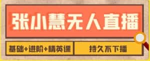 张小慧无人直播精英课，基础+进阶+精英课，持久不下播-优优云创网