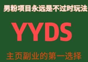 YYDS男粉项目永远是不过时玩法，主业副业的第一选择【揭秘】-优优云创网