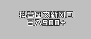 抖音图文最新风口,流量扶持非常高,日入500+【揭秘】-优优云创网