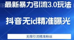 最新暴力引流3.0版本，抖音无id暴力引流各行业精准用户-优优云创网