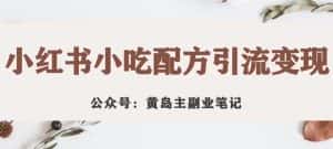 黄岛主·小红书小吃配方引流变现项目,花988买来拆解成视频版课程分享-优优云创网