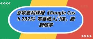 谷歌套利课程《Google Cash 2023》零基础入门课,随到随学-优优云创网