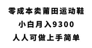 零成本卖莆田运动鞋,小白月入9300,人人可做上手简单【揭秘】-优优云创网