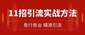 精准引流术:11招引流实战方法,让你私域流量加到爆(11节课完整)-优优云创网