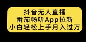 抖音无人直播,番茄畅听APP拉新,小白轻松上手月入过万-优优云创网