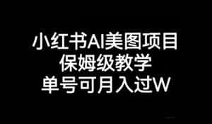 小红书AI美图项目，保姆级教学，单号即可月入过万-优优云创网