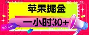 苹果掘金项目，一小时30+【揭秘】-优优云创网