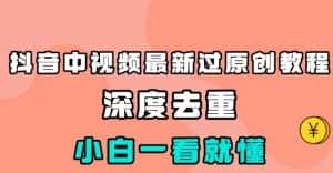 抖音中视频最新过原创教程,深度去重,小白一看就懂【揭秘】-优优云创网