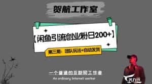 第三期:暴力引流,无脑搬运,闲鱼创业粉引流一天200+,更新全自动发货的团队闭环模式【揭秘】-优优云创网