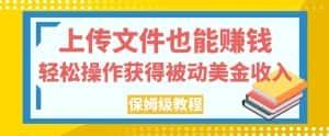上传文件也能赚钱，轻松操作获得被动美金收入，保姆级教程【揭秘】-优优云创网