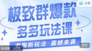 老陶·极致群爆款玩法,最新课程,4步走轻松打造群爆款-优优云创网