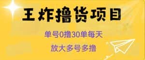 王炸撸货项目,单号0撸30单每天,多号多撸【揭秘】-优优云创网