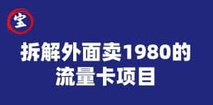 宝哥拆解外面卖1980手机流量卡项目,0成本无脑推广-优优云创网