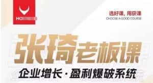 【组合课】张琦张琦老板企业增长·盈利爆破系统(直播专享)-优优云创网