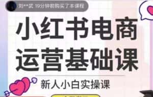 小红书电商运营基础课,新人小白实操课-优优云创网