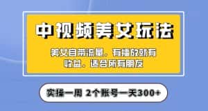 实操一天300+,中视频美女号项目拆解,保姆级教程助力你快速成单!【揭秘】-优优云创网