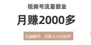 视频号流量掘金，无脑操作，对新人小白友好，月赚2000多【揭秘】-优优云创网