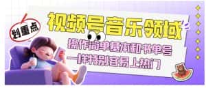 视频号音乐领域项目玩法,操作简单基本和书单号一样,特别容易上热门【揭秘】-优优云创网