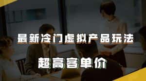 最新冷门虚拟产品玩法，超高客单价，月入2-3万＋【揭秘】-优优云创网